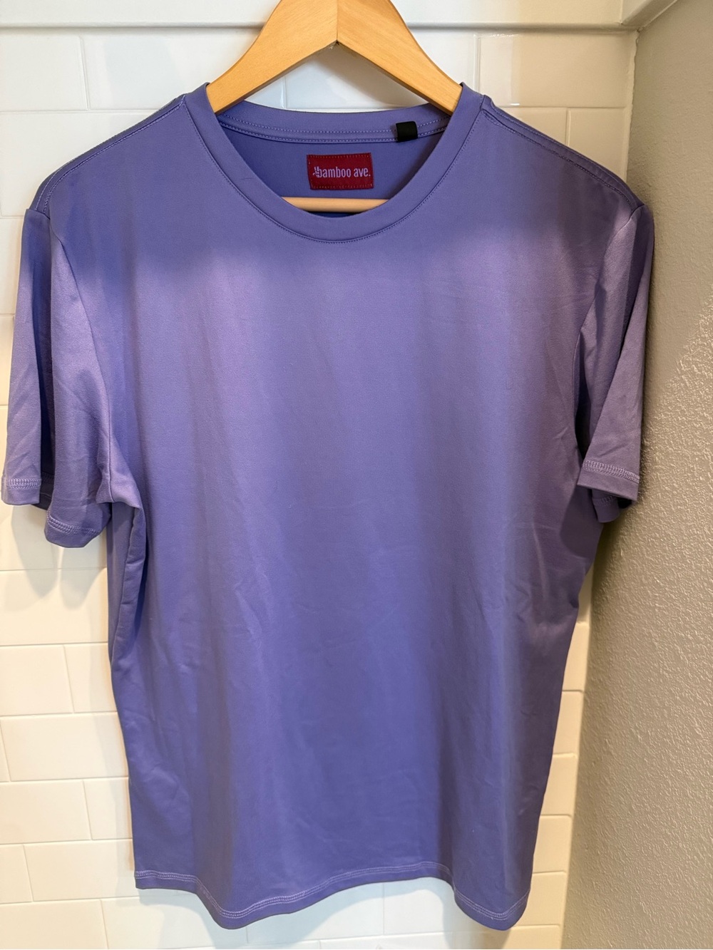 BAMBOO Men's Lilac Crew Neck Short Sleeve Tee